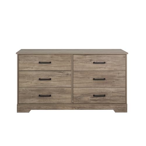 Prepac-Rustic-Ridge-Farmhouse-6-Drawer-Double-Dresser-Brown-Dresser-for-Bedroom-Chest-of-Drawers-with-6-Storage-Drawers-5325-wide-x-1825-deep-x-285-tall-Brown Prepac Rustic Ridge Farmhouse 6 Drawer Double Dresser Brown Dresser for Bedroom Chest of Drawers with 6 Storage Drawers 5325 wide x 1825 deep x 285 tall Brown