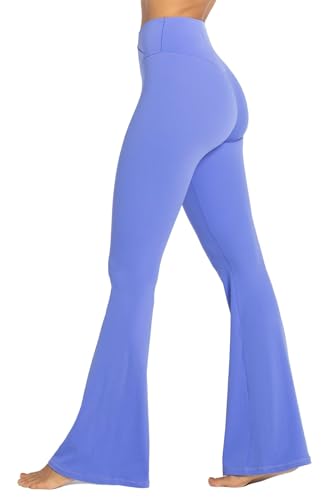 Image of Sunzel Flare Leggings, Crossover Yoga Pants with Tummy Control, High-Waisted and Wide Leg