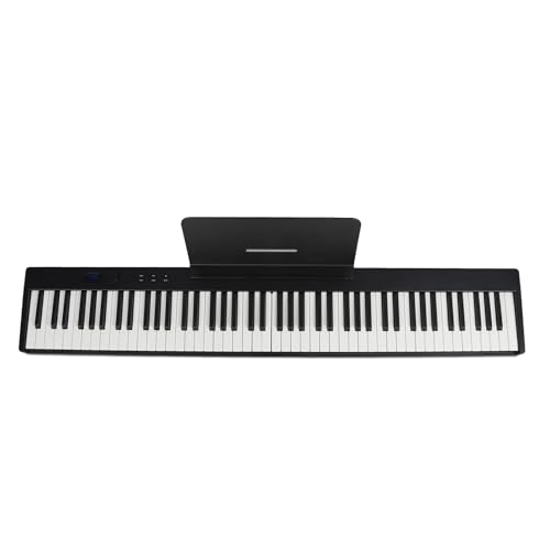 Funien Piano con Teclado Portátil de 88 Teclas, Piano Plegable MIDI con 128 Ritmos y Batería Recargable para Principiantes, Soluciones de Sonido Mejoradas y (Enchufe europeo 100 a 240 V.)