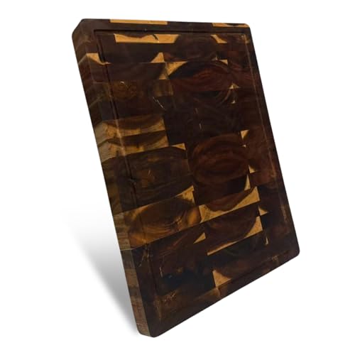 Tabla de cortar de madera nogal con surco para jugos 43x30 cm miniatura 1