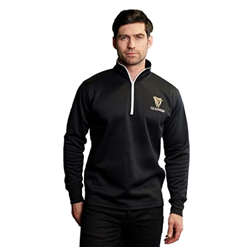 Guinness Black Quarter Zip Performance Top Official Merchandise Pullover 1/4 Zip Athletic Fleece2