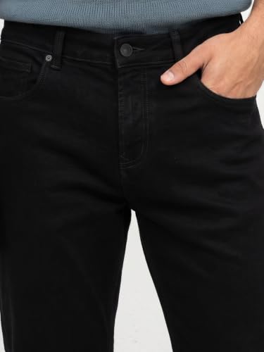 Image of Spykar Men's Ricardo Straight Fit Jeans | Mid Rise | Casual Denim | Non-Stretch Fit | Jeans for Man