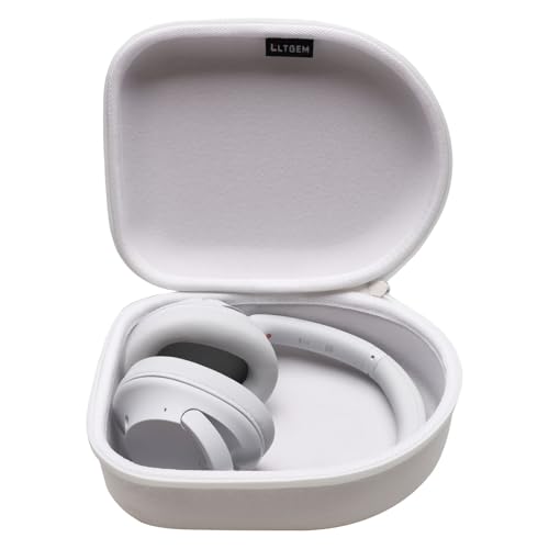 Image of Headphone Headset Case Compatible with Audio-Technica ATH-M20x /JBL /Raycon /Soundcore Anker /Sony /Beats /JLab /TOZO /Logitech /BERIBES /KVIDIO Headphones, Large Headphone Case Hard Shell(White)
