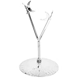 Présentoir en cristal luxueux : fabriqué en cristal de qualité, ce présentoir offre une base robuste pour exposer vos pierres et minéraux précieux. présentoir plaqué or, boule de cristal avec support en métal