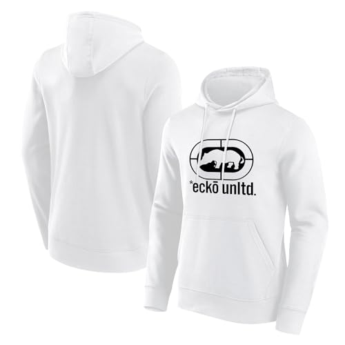 Ecko Unltd Men's Black with Rhinoceros Logo, Est. 1972 Hooded Sweatshirt Sports Shirt Hoodie