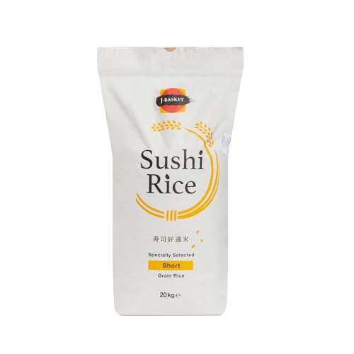 J-Basket Sushi Rice 20kg – Short Grain Japanese Rice for Restaurant & Catering Use | Bulk Pack