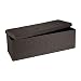 Produktbild Relaxdays Faltbare Sitzbank XXL, Sitzcube mit Stauraum, Sitzwürfel aus Leinen, mit Deckel, HBT 38 x 114 x 38 cm, braun