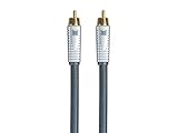 Monolith RCA Cable - Silver - 6 feet Chord, 24K Gold Plated Connectors, AL foil, OFC Copper Braided Shield