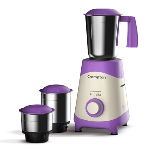 Crompton Nigella 500 Watts Mixer Grinder (ACGM-NIGELLA500W3J) Lavender & white