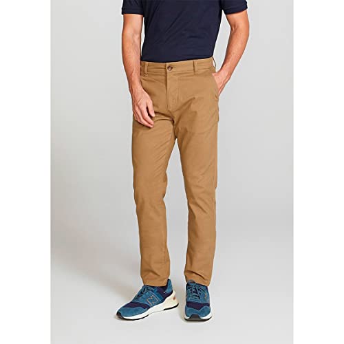 Calça Básica Masculina Em Sarja Chino - Marrom 050