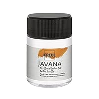 KREUL 91334 - Vernice per tessuti Javana per tessuti leggeri, barattolo da 250 ml in azzurro, vernice liscia a base d'acqua con carattere cremoso, penetra in profondità nelle fibre