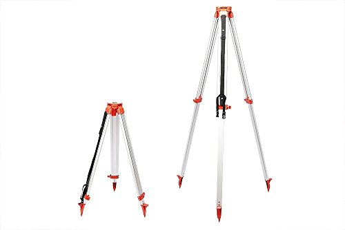 VEVOR Professional Baustativ 1,65m Aluminium-Stativ für Rotationslaser und Nivelliergeräte BT 170 HD (Höhe: 104-165 cm, Gewinde: 5/8')