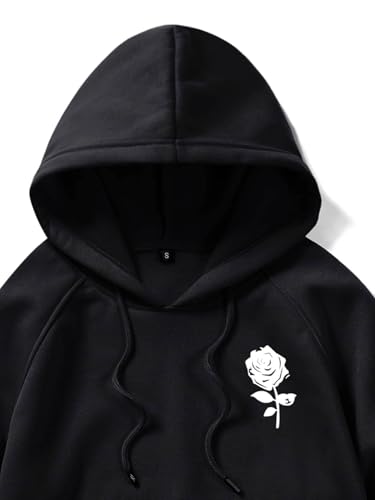 Image of Floerns Men's Graphic Print Long Sleeve Drawstring Hoodie Pullover Sweatshirt