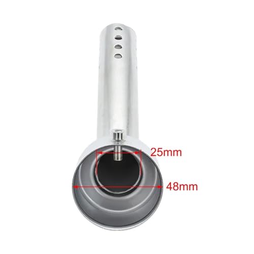 Tubo de escape para motocicleta de 48mm con silencioso intermedio MB-TP088 7