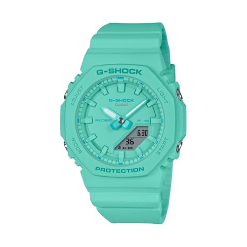 Casio GMA-P2100-2AER Montre octogonale en résine biosourcée bleu mat