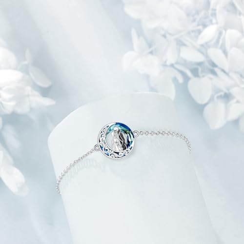 Nightmare Bracelet Sterling Silver Crystal Jack and Sally Bracelet Skull Jewelry4