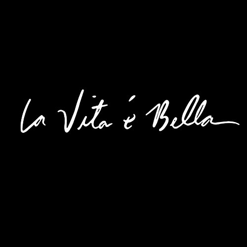 OuYou Pegatina de Coche Pegatinas De Estilo De Coche Personalidad De Estilo Etiqueta De Auto Impermeable Etiqueta De Vinilo la Vita es Bella (Blanco)