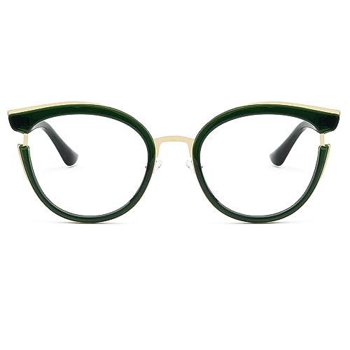 Image of Zeelool Classic Cat Eye Glasses Frame with Non-prescription Clear Lens for Women ZJGT414068