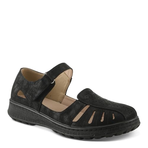 Flexus Women's Otero Mary Janes – Faux Leather, Hook & Loop Closure, Arch Support, Shock Absorbent Outsole2