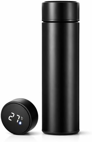 Garrafa Térmica Inox 500ml com Visor Digital de Temperatura, Garr...