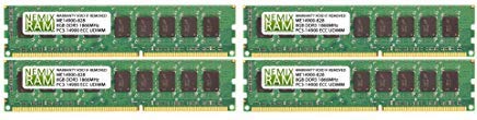 Amazon | 32GB (4x8GB) DDR3-1866MHz PC3-14900 ECC UDIMM 2Rx8 1.5V