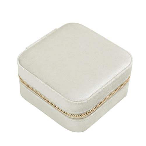 JINGLING Plüsch-Reise-Schmuckkästchen-Organizer | Mini-Schmuckkästchen, Schmuck-Organizer | Kleine tragbare Reise-Schmuck-Organizer-Box für Ohrringe, Armbänder, Ringe, Halskette, kleine Cover