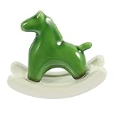 Toyvian Figura Decorativa Caballo Pequeño de Color Verde Oscuro Estatua Animal Creativa para Sala Oficina y Cafetería Adorno de Escritorio Artesanal Regalo Práctico y Duradero