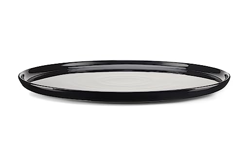 Berndorf 31cm Black Porcelain Serving Platter - Large Tray for Dinner, BBQ, Snack & Cake Display - Kitchen Food Tray & Plate for Snack, Platter & Serving