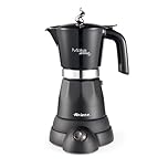 Ariete 1368 Moka Aroma Moka elettrica 4/6 tazze, 480W, Autospegnimento, Mantenimento temperatura 30', 6 tazze, Nero