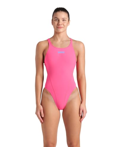 Image of Arena Womens Solid Team Swimsuit Swim Tech Back MaxLife Open Back Bathing Suit Athletic Swimwear
