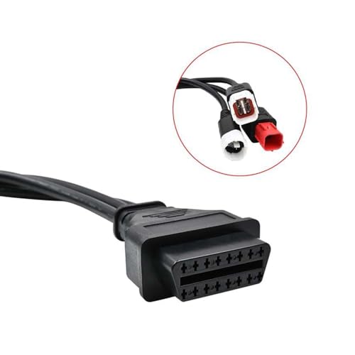 Lexziuo 1PCS Motorcycle OBD2 Adapter, 3Pin 4Pin 6Pin to 16Pin OBDII Diagnostic Connector for Yamaha Honda Motorcycle, ECU Diagnostic Scanner Tool Extension Cable by Lexziuo - Used condition - Image 3