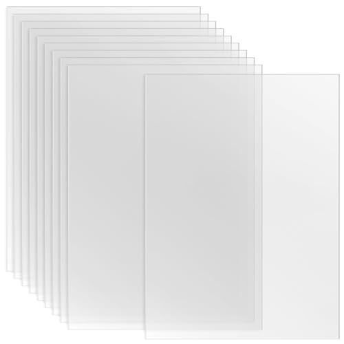 10 Láminas Acrílicas Transparentes 12x16 Pulgadas