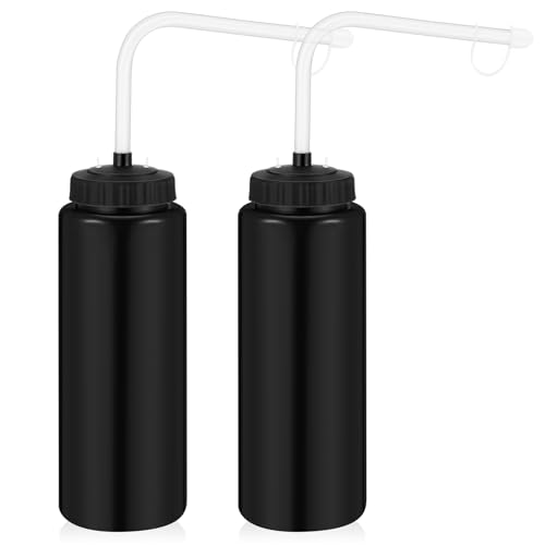 Domensi 2 Pack 1 Liter Sports Water Bottle with Long