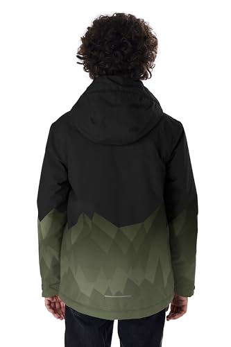 Killtec KSW 383 BYS 42096-000 Boys' Ski Jacket with Hood and Snow Guard Black 140 - Image 2