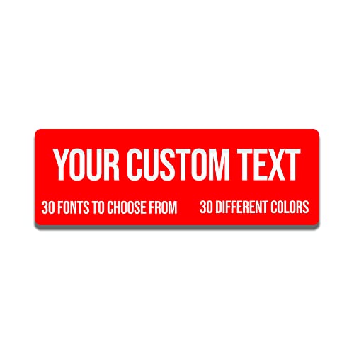 Ad Astra Graphics Personalized Bumper Stickers - Custom Bumper Stickers for Cars, Trucks, SUVs, Choose from 30 Fonts and Colors - Made in USA