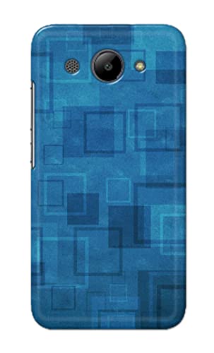 Image of Printed Hard Back Cover Case for Huawei Y3 2017 Back Cover (Plain Azure Blue) -1302