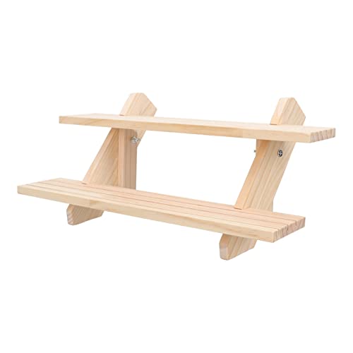 Zerodeko 2 Tier Retail Display Riser Earring And Ring Holder Stand Unfinished Rustic Wood Frame Craft Display Rustic Showcase Cupcake Display Stand For Wedding Birthday Home Party #TOP22