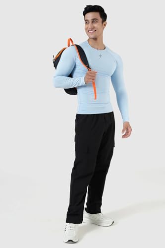 Image of FUAARK Men's Full Sleeve Compression T-Shirt - Athletic Base Layer for Fitness, Cycling, Training, Workout, Tactical Sports Wear