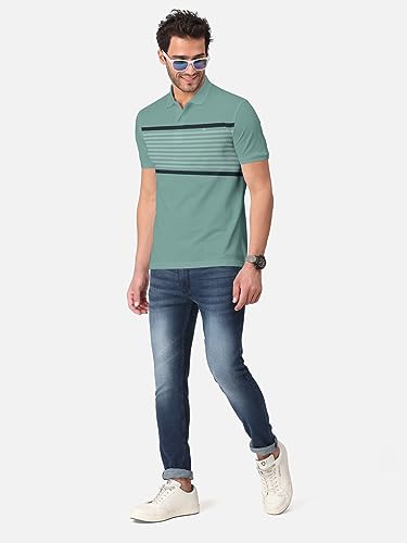 Image of BULLMER Trendy Striped Half Sleeve Polo T-shirt for Mens