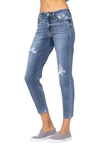 Judy Blue Women Slim Fit Distressed Capri Jeans (Style 82172)3