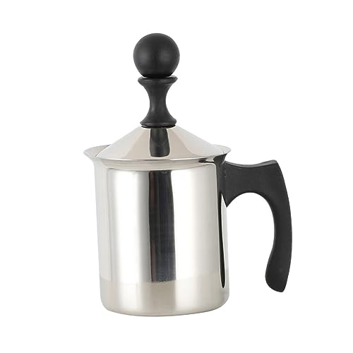 Cabilock Manual Milk Frother Pitcher Hand Pump for Latte Art Material Ergonomic Design for Home and Use