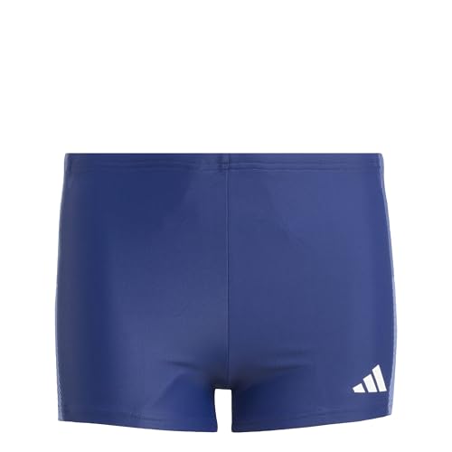 adidas Bambini e Ragazzi Colorblock 3-Stripes Swim Boxers, Dark Blue, 7-8 Years