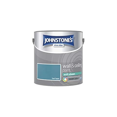 Johnstone's - Wall & Ceiling Paint - Teal Topaz - Soft Sheen Finish - Emulsion Paint - Fantastic Coverage - Easy to Apply - Dry in 1-2 Hours - 12m2 Coverage per Litre - 2.5L Cover