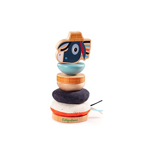 LILLIPUTIENS Pyramide à empiler Ignace jouet premier âge peluche sensorielle