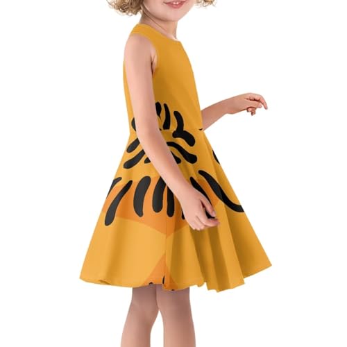 Veniyate Girl's Tank Dress Casual Sleeveless Party A-line Midi Dress Summer Beach Sundress for Kids 3-16 Years3