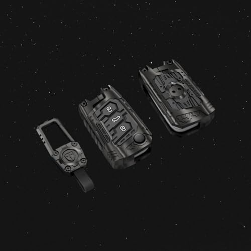 Image of Auto Thrill Premium Luxury Waterproof New Transformer Series Cover for Skoda and VW - Kushaq |Octavia | Kodiaq | Superb | Slavia |Passat | Taigun | Tiguan | Virtus | TROC 3 Button flip Key (Black)