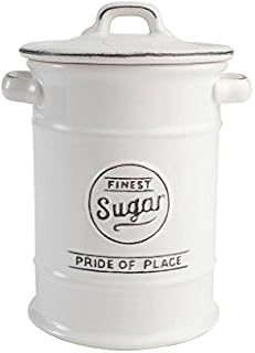 T&G Pride of Place Sugar Storage Jar Canister in White 18076
