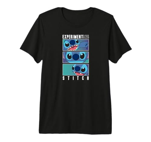 T-shirt Stitch Disney Expressions premium en coton confortable pour adulte