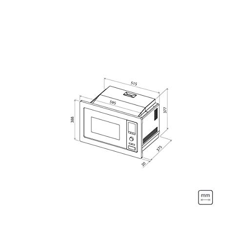 Forno Microondas Embutir 25L Inox 60 94880001