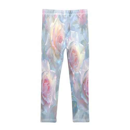Toddler Girls Leggings Printed Yoga Pants Leggings Roses Twining and Blooming for Kids2